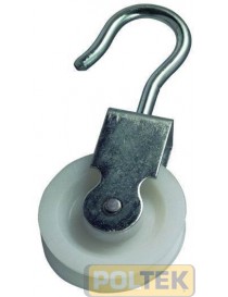 CARRUCOLA X STENDIPANNI RUOTA NYLON C/G d. 50