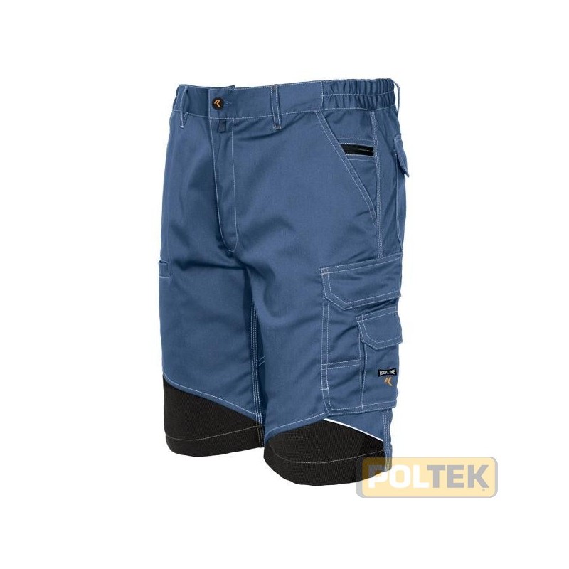 Bermuda tecnico con inserti in tessuto anti-abrasione, piping e tessuto elasticizzato; il prodotto consente contemporaneamente c