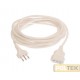 Prolunga lineare 5m 3G1 spina 3P 10A - presa 3P 10A - bianco