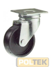 RUOTA CEBORA IN PVC CON PIASTRA mm 50