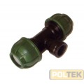 RACCORDO PVC TEE FILETTATO F 90° 25 x 1/2" x 25