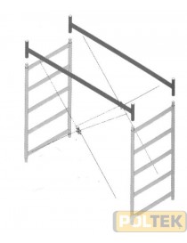 PONTEGGIO SYSTEM ALZATA TORRE COMPLETA h. mt 1,50