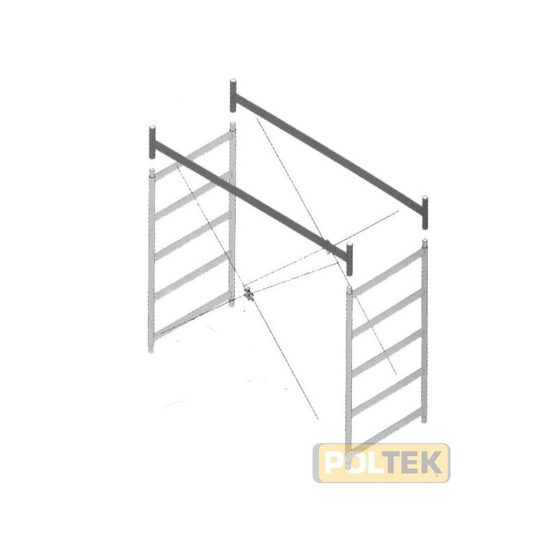 PONTEGGIO SYSTEM ALZATA TORRE COMPLETA h. mt 1,50