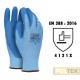 Guanto in filo continuo in nylon, palmo rivestito in schiuma di nitrile. L'effetto "sabbia" conferisce al guanto una presa sicur