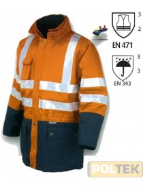 GIACCONE ISSA ALTA V. ARANCIO-BLU TRIPLO USO EN471 tg. S