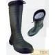 Stivali al ginocchio in PVC verde antifreddo, collarino imbottito con chiusura a laccio, ad alto grado di isolamento e conduzion