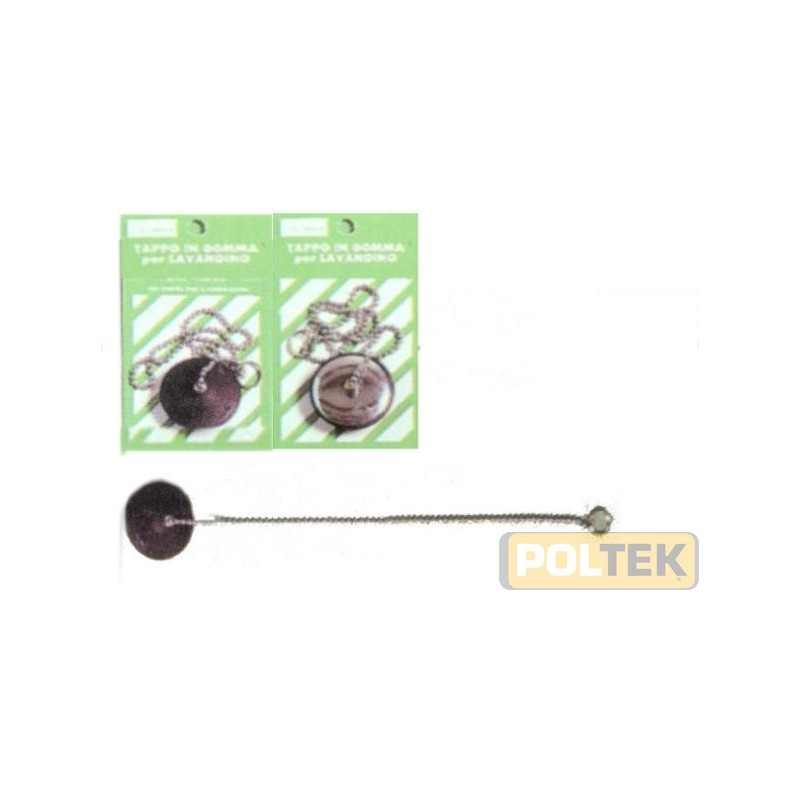 TAPPO GOMMA C/CATENELLA IN BUSTA d. 40