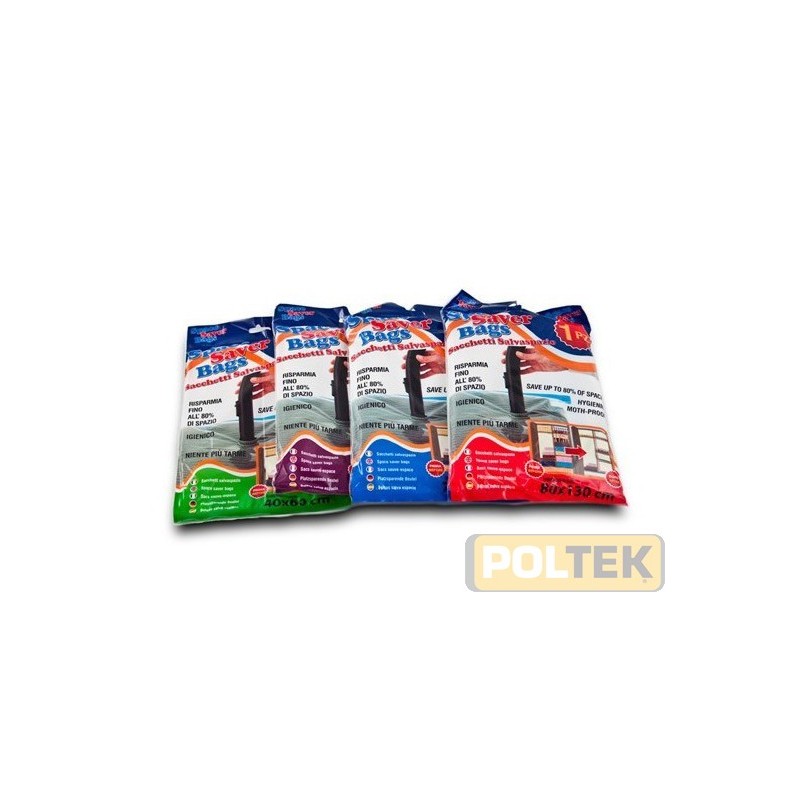 Le buste salva spazio sono pensate per confezionare sottovuoto qualsiasi capo di abbigliamento, o biancheria riuscendo a ridurre