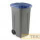 BIDONE IMMONDIZIA lt 100 mm 490x550x850 GRIGIO/GIALLO