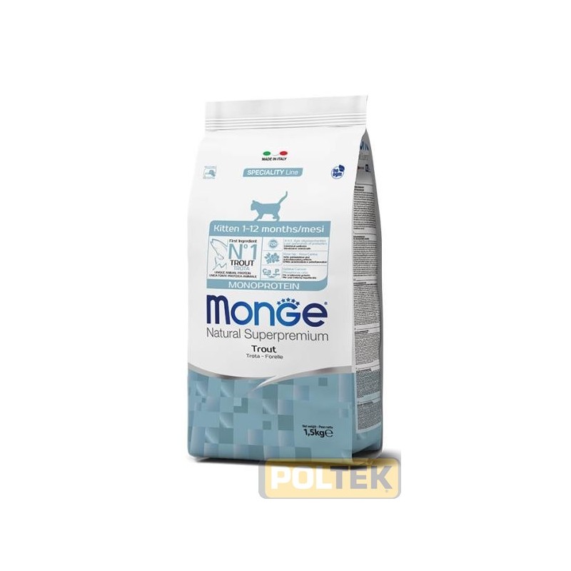 MONGE CAT NATURAL MONOPROTEICO TROTA KITTEN gr.400