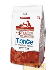 MONGE DOG ALL BREEDS PUPPY/JUNIOR AGNELLO RISO kg.12