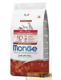 MONGE DOG MINI PUPPY/JUNIOR AGNELLO RISO gr.800