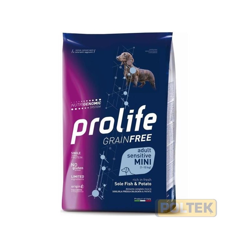 PROLIFE DOG GRAIN FREE SENSITIVE SOLE FISH&POTATO MINI 2 KG
