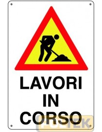 CARTELLO EDILIZIA "LAVORI IN CORSO" cm 40x60