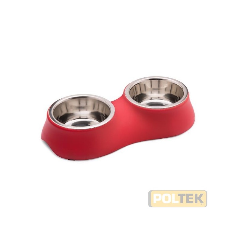 Diva la doppia ciotola per cani e gatti comoda e ideale per cibo secco o umido oppure acqua. Dalla base in plastica rigida si es