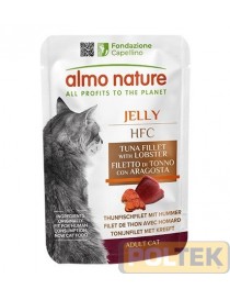 ALMO NATURE GATTO UMIDO JELLY FILETTI TONNO E ARAGOSTA 55 g