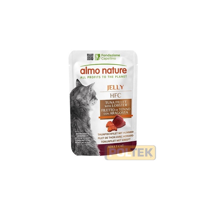 ALMO NATURE GATTO UMIDO JELLY FILETTI TONNO E ARAGOSTA 55 g