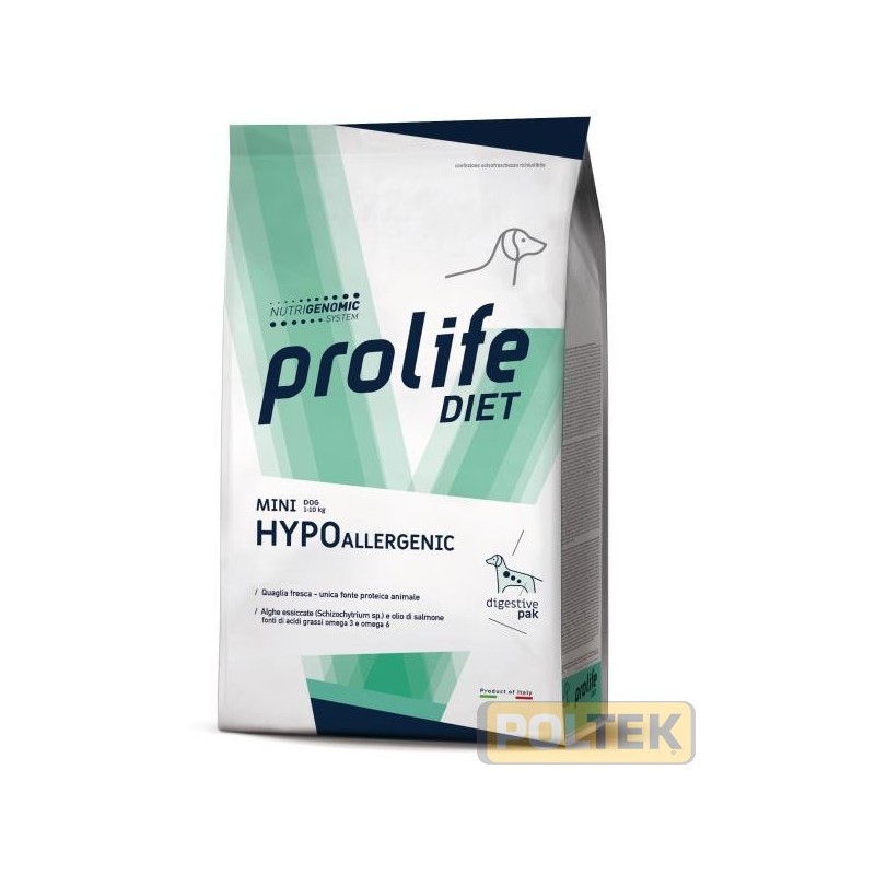 Alimento completo dietetico per il cane adulto di piccola taglia formulato per la riduzione di intolleranze a ingredienti e sost