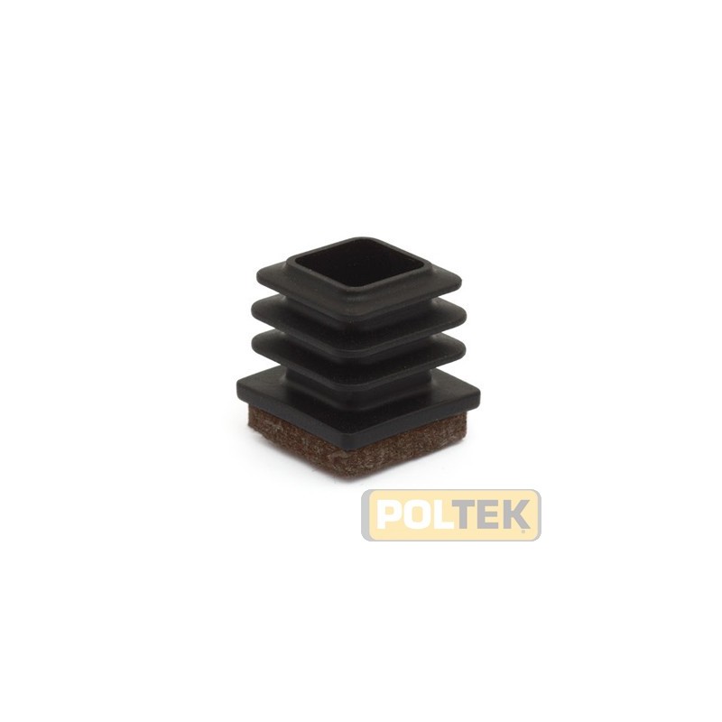 PUNTALE INTERNO PVC NERO ALETTATO CON FELTRO 16x16 (PZ.8)