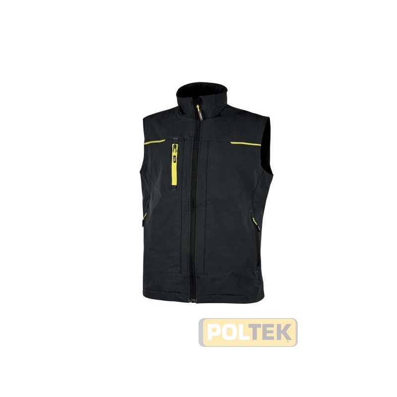 Gilet in tessuto U-4 (U-Power 4 way stretch) molto comodo, resistente, morbido sulla pelle, idrorepellente, traspirante e asciug