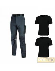 KIT PANTALONE U-POWER WORLD ASPHALT GREY+ 2 T-SHIRT