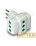 ADATTATORE byFME TRIPLO 2P+T 16A