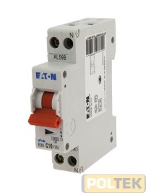 Interruttore magnetotermico 10 A 1P+N 230 V~, potere di interruzione 4,5 KA, ingombro 1 modulo DIN. Colore: grigio. Adatto per p