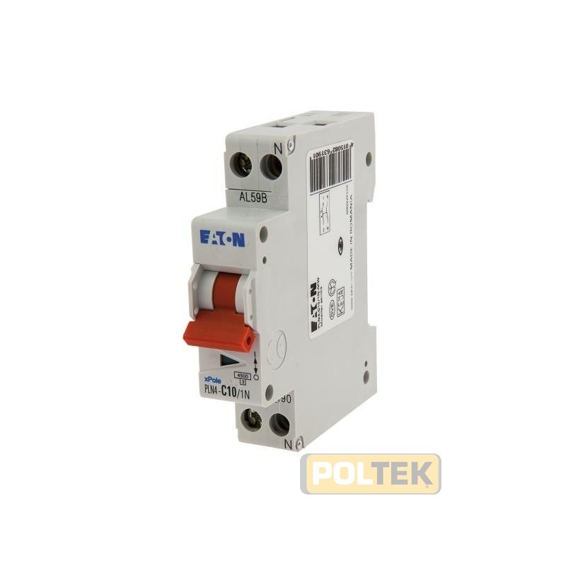 Interruttore magnetotermico 16 A 1P+N 230 V~, potere di interruzione 4,5 KA, ingombro 1 modulo DIN. Colore: grigio. Adatto per p