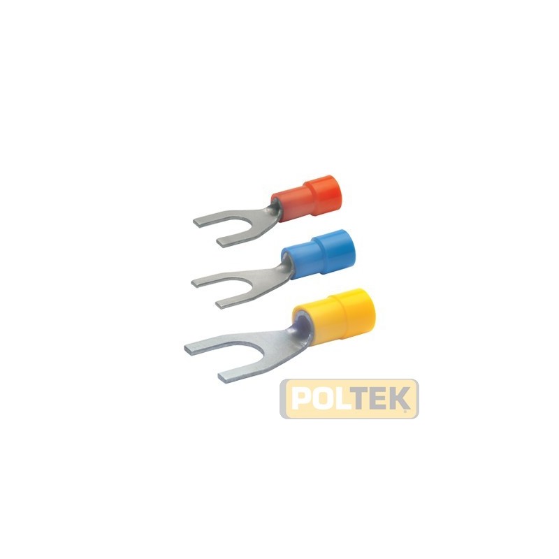 ELEMATIC TERMINALE FORCELLA sez. 0,25-1,5 dim. 5,3 ROSSO