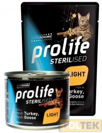 PROLIFE GATTO BUSTA 85g STERILISED GRAIN FREE TACCHINO E OCA