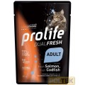 PROLIFE GATTO BUSTA 85g DUAL FRESH SALMONE E MERLUZZO