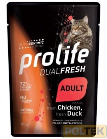 PROLIFE GATTO BUSTA 85g DUAL FRESH POLLO E ANATRA