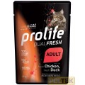 PROLIFE GATTO BUSTA 85g DUAL FRESH POLLO E ANATRA