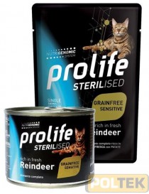 PROLIFE GATTO BUSTA 85g STERILISED GRAIN FREE RENNA E PATATE