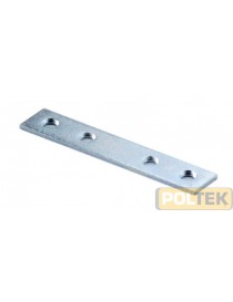 LASTRINA DIRITTA ZINC. 4 FORI mm 40