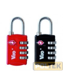 LUCCHETTO VIRO AD ARCO COMBINAZIONE E TSA NERO