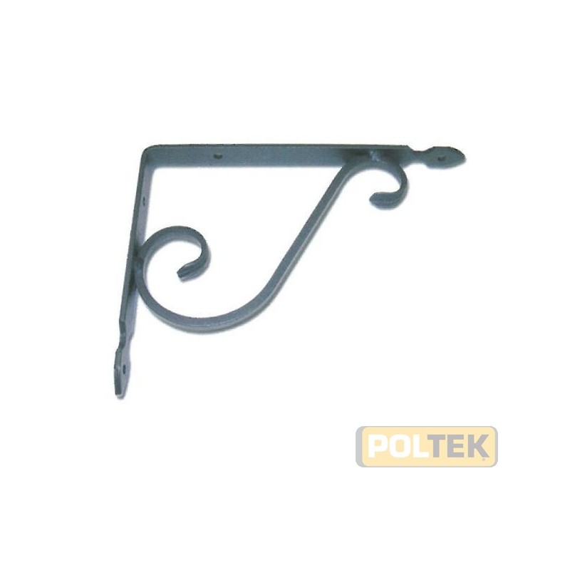 Mensola rustica in acciaio verniciato grigio grafite. Portata a coppia kg.30.