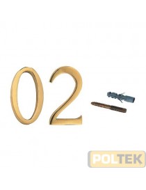 NUMERO CIVICO OTTONE "5" mm 100