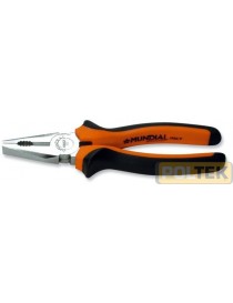 Pinza universale in acciaio chrom-vanadium con finitura cromata. Impugnatura isolata bicomponente.