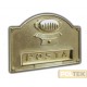 Placca buca lettere misure mm 340x245 per esterno da incasso a muro (misure foro 275x140 mm) con pulsante e citofono, realizzata