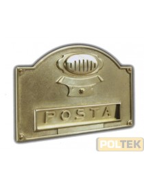 PLACCA BUCA LETTERA SILMEC C/PULS. + CITOFONO OTTONE ANTICO