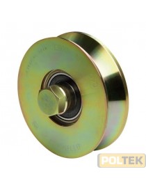 Ruota a fissare con gola a V a due cuscinetti, per cancelli scorrevoli.