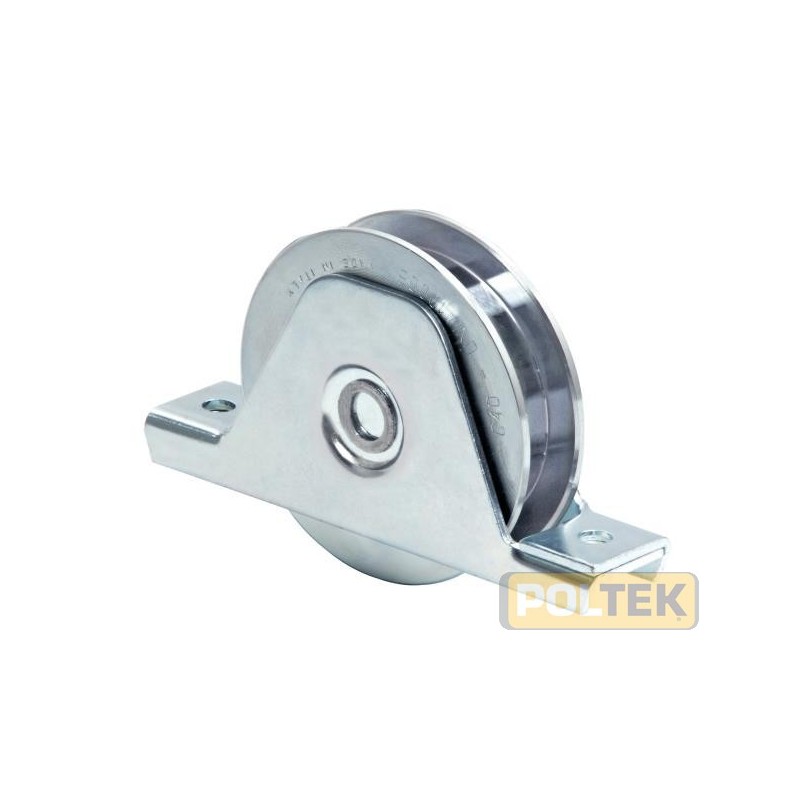 Ruota con supporto interno e gola V, 2 cuscinetti.