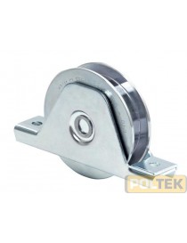 Ruota con supporto interno e gola V, 2 cuscinetti.