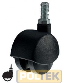 RUOTA CEBORA GEMELLATA CON FILETTO mm 35 kg 15