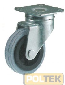 RUOTA CEBORA POLIMERO CON PIASTRA D1P/7 mm 40 kg 25