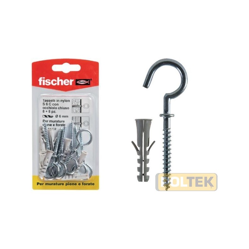TASSELLO FISCHER BLISTER S 6 C/3 K OCCHIOLO CHIUSO