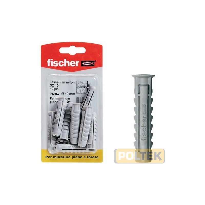 Il tassello in nylon SX rappresenta l’innovazione dei fissaggi leggeri: grazie alla sua esclusiva espansione a 4 settori si ot
