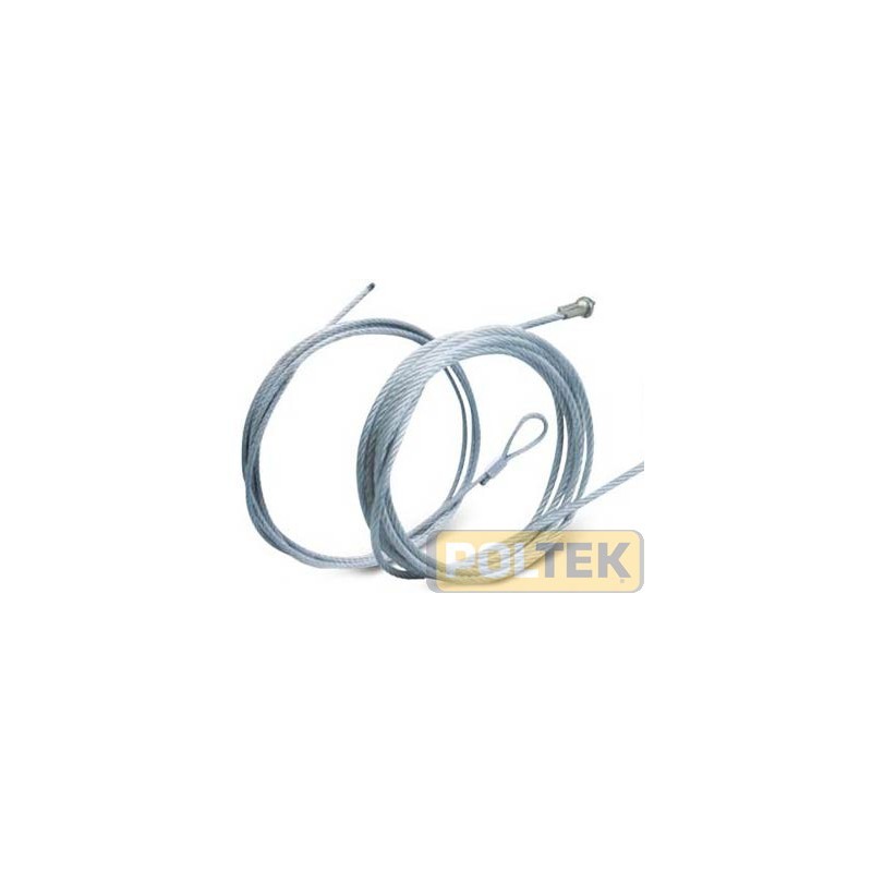 FUNE ACCIAIO ZINCATA BASCULANTE mm4 x 2,5mt GANCIO A T