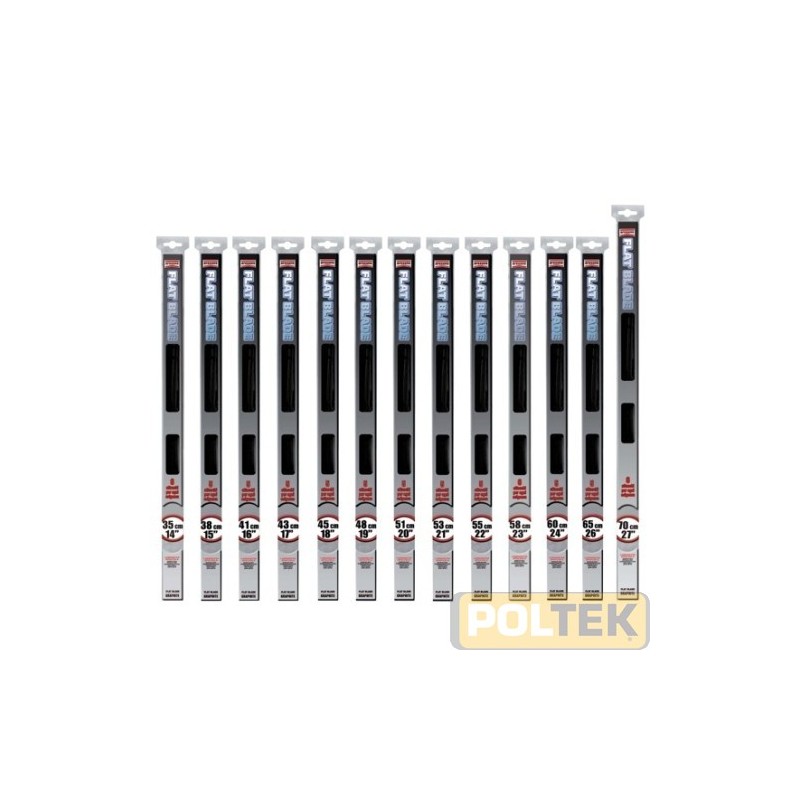 Una gamma di spazzole singole composta da 13 misure utilizzabili sul lato conducente, passeggero e vetro posteriore. Grazie al k